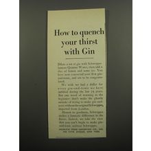 1951 Schweppes Quinine Water Ad - How to quench your thirst with gin