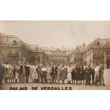 Palais de Versailles France People Old Real Photo Paris Postcard