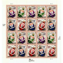 Christmas Ornaments Sheet of Twenty 37 Cent Postage Stamps Scott 3883-86