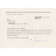 Ivan Stranski Bulgarian & WW2 Soviet Union Chemist Hand Signed Letter