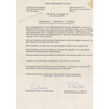 Dr Heinz Tiedermann Berlin German Biologist Chemist Hand Signed Letter
