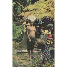 Talamanca Indians Going Fishing Antique Costa Rica Postcard