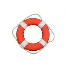 Pack Of 2] Vibrant Orange Decorative Lifering With White Bands 15""