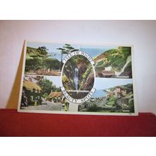 multiview, BEAUTY SPOTS, THE ISLE OF WIGHT used postcard Bay series 1962 pm =