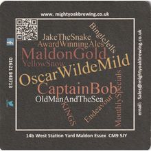 BEER MAT - MIGHTY OAK BREWERY - VARIOUS BEERS - (Cat No 023) - (2018)