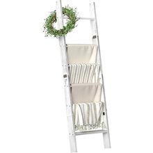 Honest Blanket Ladders for the Living Room, 6-Tier Blanket Holder, Wall-Leaning