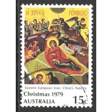 AUSTRALIA 1979: CHRISTMAS - 15c CHRIST'S NATIVITY USED (G6)