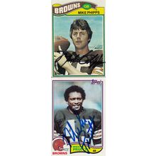 MIKE PHIPPS & MIKE PRUITT AUTO 1977/82 CLEVELAND BROWNS ALL-PRO BACKFIELD PLAYER