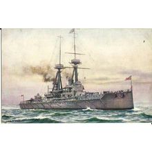 Naval HMS ST VINCENT Tuck Oilette Postcard (8643)