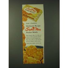 1960 Sophie Mae Peanut Brittle Ad - a southern heirloom recipe