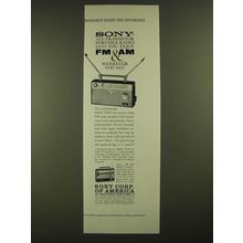 1960 Sony TFM 121 and TR 812 Radios Ad - Research Makes The Diffrence