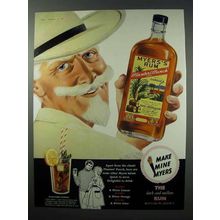 1960 Myer's Planters' Punch Rum Ad - Make Mine Myers