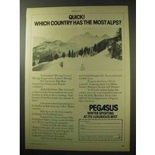 1977 Pegasus Holidays, Ltd. Ad - The Most Alps