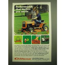 1980 Gilson Lawn Mower Ad - Performance That Makes You Smile