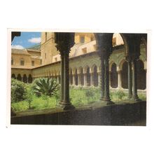 CLOISTER, MONREALE, SICILY, ITALY CATHEDRAL.. unused vintage postcard =