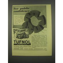 1949 Tufnol Ltd. Ad - For public confidence