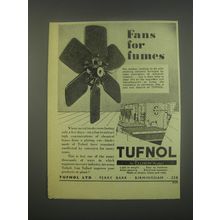 1949 Tufnol Ltd. Ad - Fans for fumes
