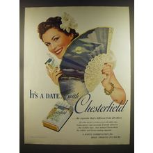 1939 Chesterfield Cigarettes Ad - It's a date.. With Chesterfield