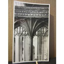 ROOD SCREEN, DUNSTER CHURCH, SOMERSET unused antique postcard RP by H H Hole /