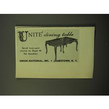 1950 Union-National Unite Dining Table Ad