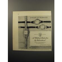 1951 International Watch Co. Ad - Jubilee in Diamonds