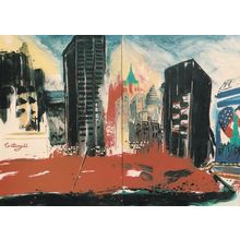 Harald Hoffman De Vere Ground Zero Military Skyscraper Painting Postcard