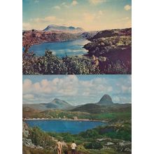 Quinag + Loch Nedd Sutherland Lochinver Scotland 2x 1970s Postcard s