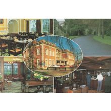 Saloon Bar & Staff At Eaves Hall Country Club Cheshire Postcard