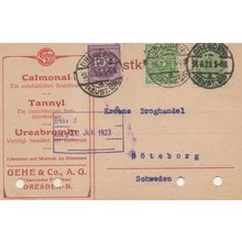Dresden Calmonal Tannyl Ureabromin Sedativum Gehe & Co 1923 Swiss Postcard