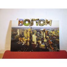 WATERFRONT, BOSTON, MASSACHUSETTS USA used postcard 2012 stamp =