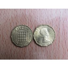 GB 1966 Elizabeth II Brass Threepence 3d Coin High Grade AU