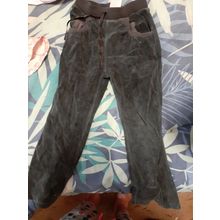 girl velvet feel dark green size 4 pants