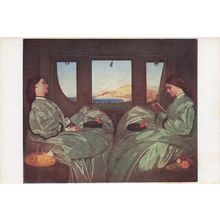 Augustus Egg The Travelling Companions Painting Postcard