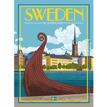 Sweden Vintage Travel 53 Poster Canvas Movie Film Print A0 A1 A2 A3 A4 A5 A6 Art