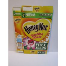 Nestle 2006 Honey Nut Shredded Wheat Cereal Box SUTTONS Free Seeds CLARKIA