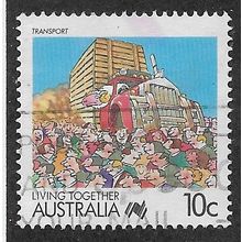 AUS 1988 10c 'LIVING TOGETHER - TRANSPORT' FINE USED (EBID67-144)