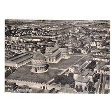 AIR VIEW OF PISA, ITALY . unused vintage postcard