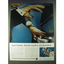 1958 Swiss Federation of Watch manufacturers Ad - AppassionatoÉ