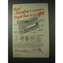 1958 Swingline Staple Gun Ad - Hi-Compression