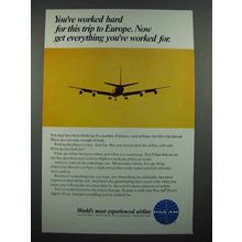1967 Pan Am Airways Ad - You've Worked Hard