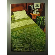 1970 Cannon Cameo Rose Bedspread, Towels and Sheets Ad