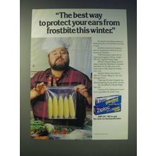 1989 Ziploc Freezer Bags Ad - Dom Deluise - The best way to protect
