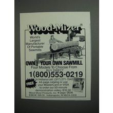 1989 Wood-Mizer Sawmill Ad - largest manufacturer of portable sawmills