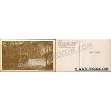 CT Norwalk Postcard Waterfall At Silvermine Tavern ct_box4~2255