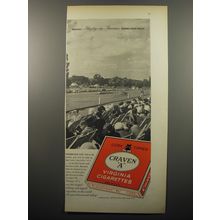 1950 Craven A Cigarettes Ad - England: Henley-on-Thames: Rowing Men's Mecca