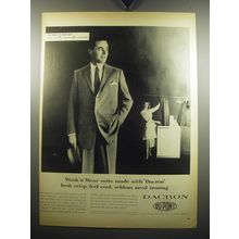 1957 Du Pont Dacron Ad - Wash 'n' Wear suits made with Dacron look crisp