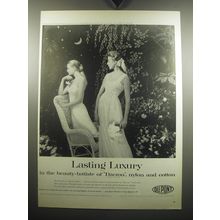 1957 Du Pont Dacron Lingerie Ad - Lasting Luxury in the beauty-batiste
