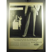1957 Du Pont Dacron Ad - Cool wash 'n' wear slacks dry sharply creased