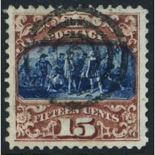 119, Used XF 15¢ - Nice Centering With A Bulls Eye Cancel - Stuart Katz