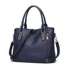 Women Handbags Large Shoulder Bag Leather Work Bags Blue